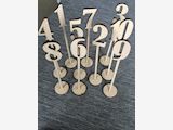 Individual wooden table numbers