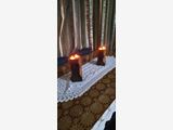 rustic hardwood tealight candle holder