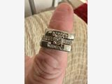3pce silver plated ring set size 7 (clearance)