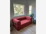 Beautiful Dark Red Corduroy Sofa