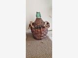 demijohn bottle and basket